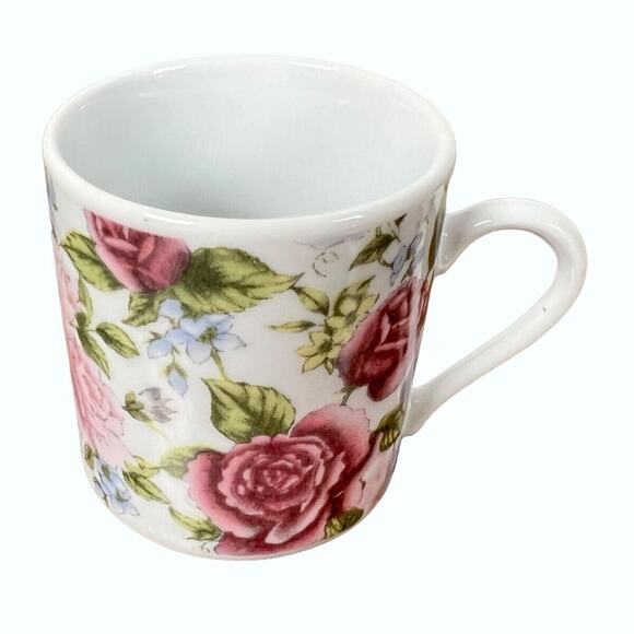 El Ganador Porcelain Floral 2 oz Demitasse Cup Saucer Pink Roses Small 2" Tall - Picture 5 of 13